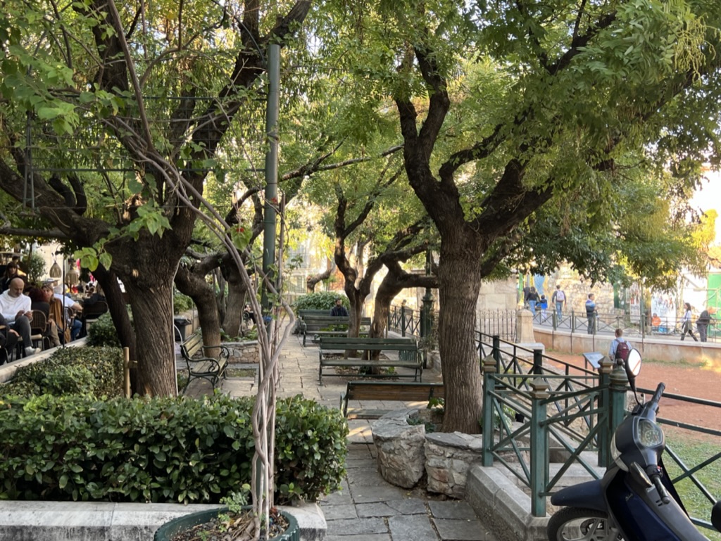 Athen Innenstadt Platz zum Ausruhen